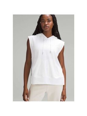 lululemon athletica Sleeveless Terry White Hooded Tank